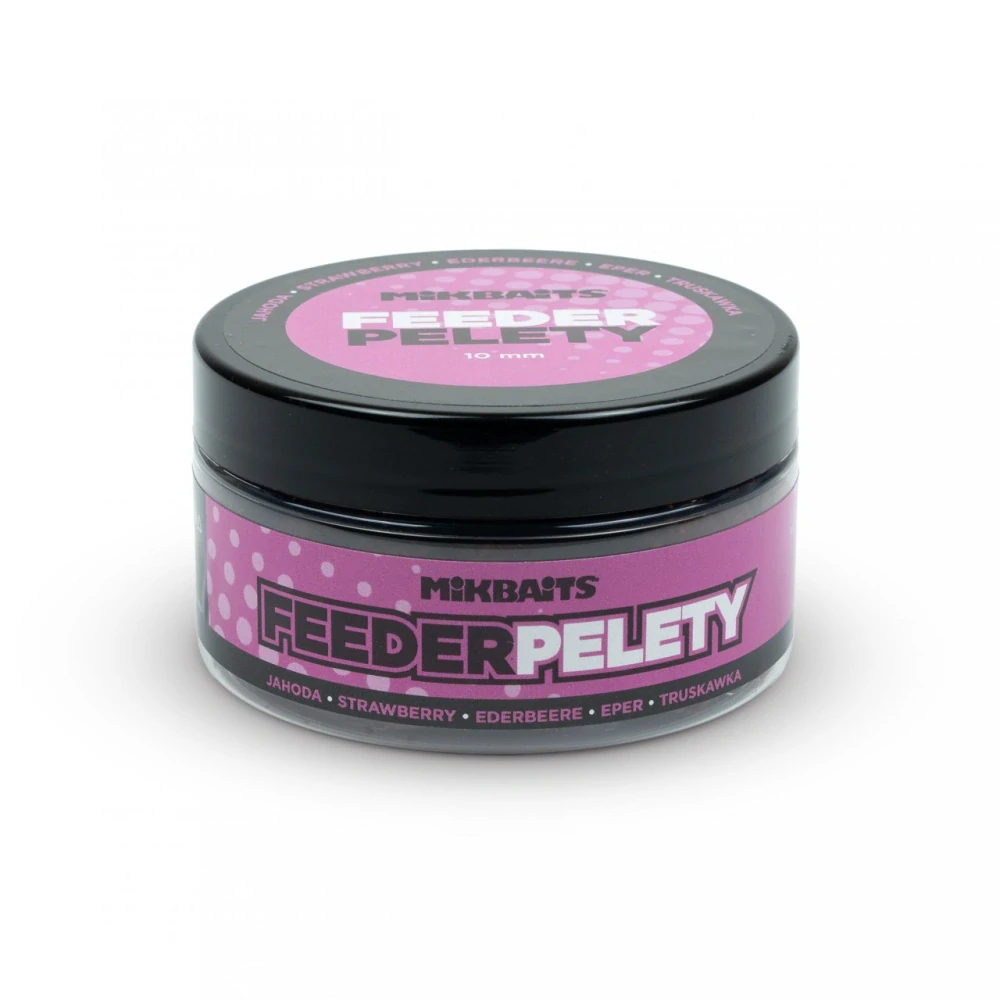 Mikbaits Feeder pelety Jahoda 10mm 100ml