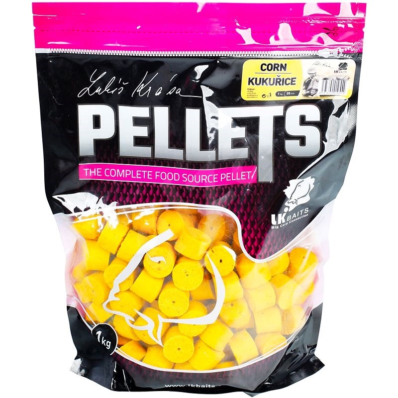 LK Baits Pelety kukuřičné Corn Pellets 20mm/1kg