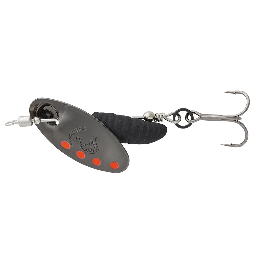 Savage Gear Třpytka Grub Spinners Silver Red Black #1/3,8g