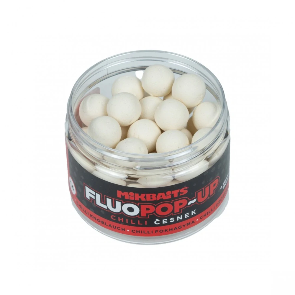 Mikbaits Mini Plovoucí boilie fluo Chilli Česnek 10mm/100ml