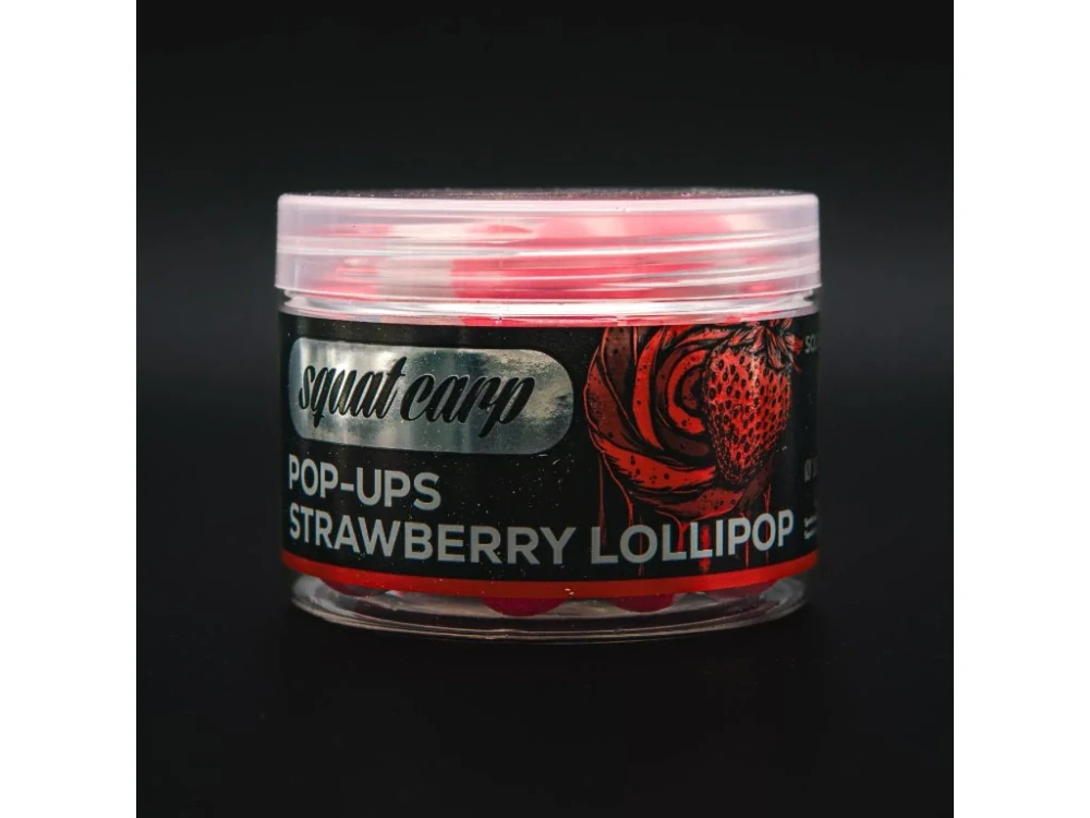 Squat Carp Pop-up boilies Strawberry Lollipop 12mm/60g