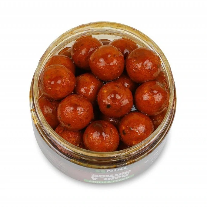 Nikl Boilies v dipu Chilli & Peach 20mm/250g
