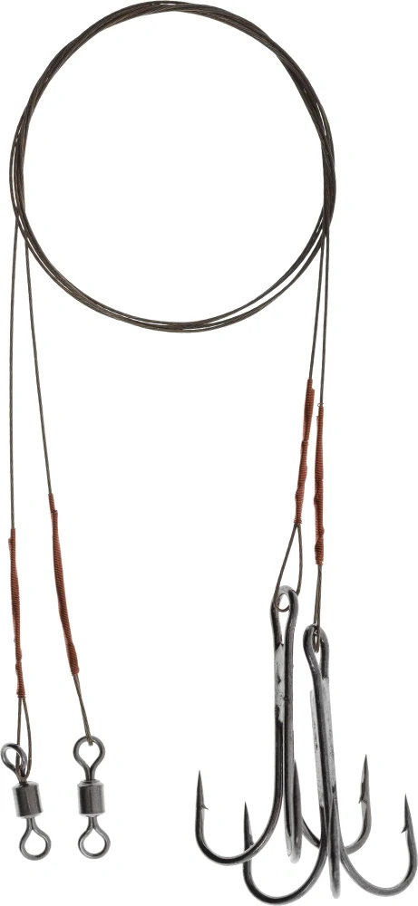 Mikado Hotový návazec X-Plode ocelové lanko s trojháčkem #2 40cm 10kg 2 ks