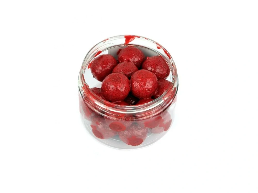 Stég Dipped boilie Strawberry Halibut 20mm/100g