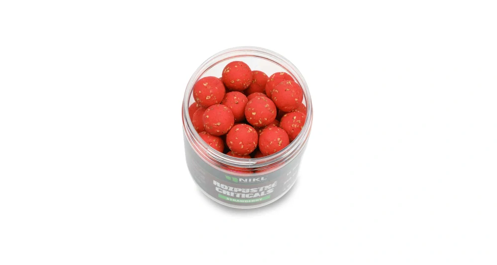 Nikl Rozpustné Criticals boilie Strawberry 18mm/250ml