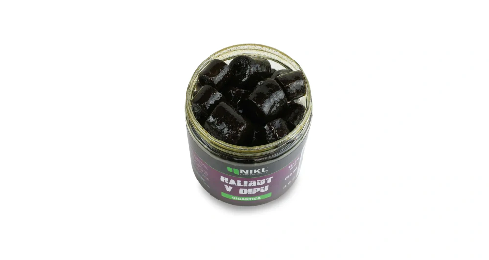 Nikl Black halibut pelety v dipu Gigantica 15+20mm/250ml