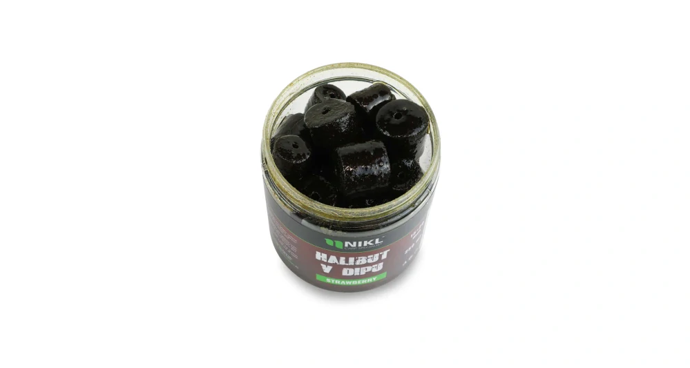 Nikl Black halibut pelety v dipu Strawberry 15+20mm/250ml