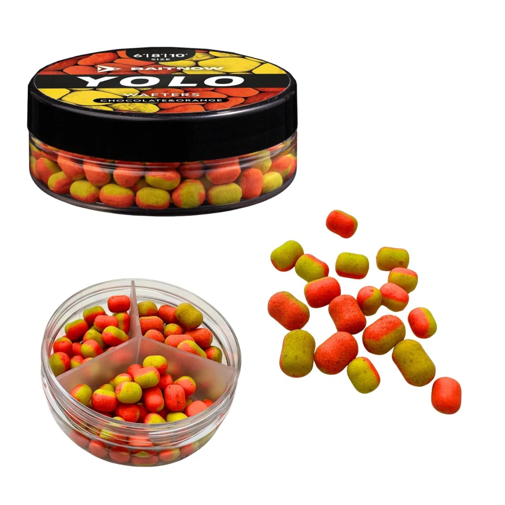 Baitnow Wafters Method Feeder Yolo Orange&Yellow Chocolate 6-8-10mm/24g