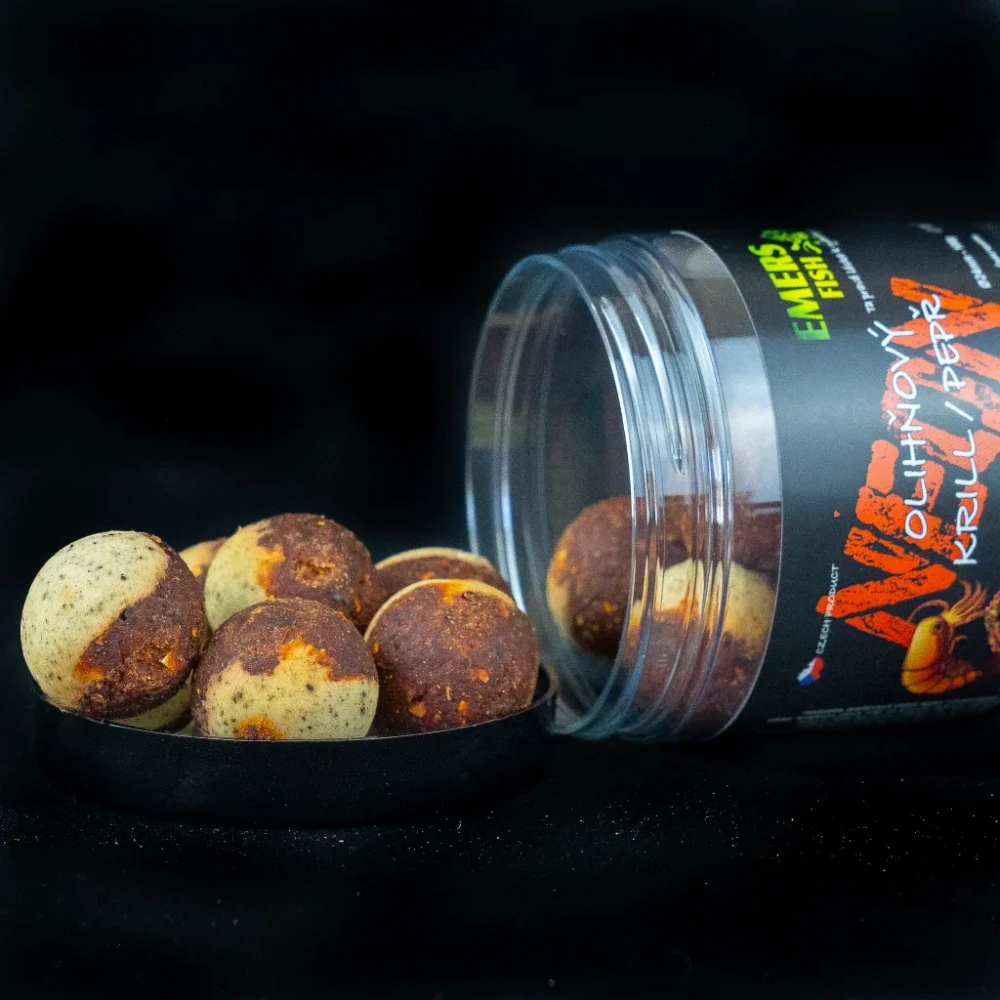 Emersfish Boilie Neonky Olihňový Krill Pepř 20mm/100g