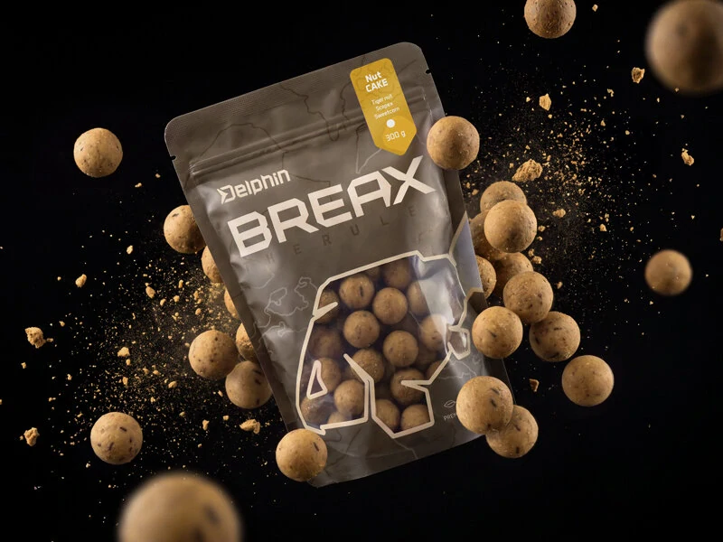 Delphin Boilies BreaX NutCAKE Tygří Ořech Scopex Sladká Kukuřice 20mm/300g