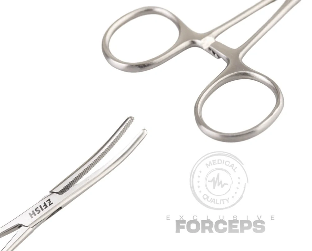 Zfish Pean zahnutý Forceps Curved 10 cm