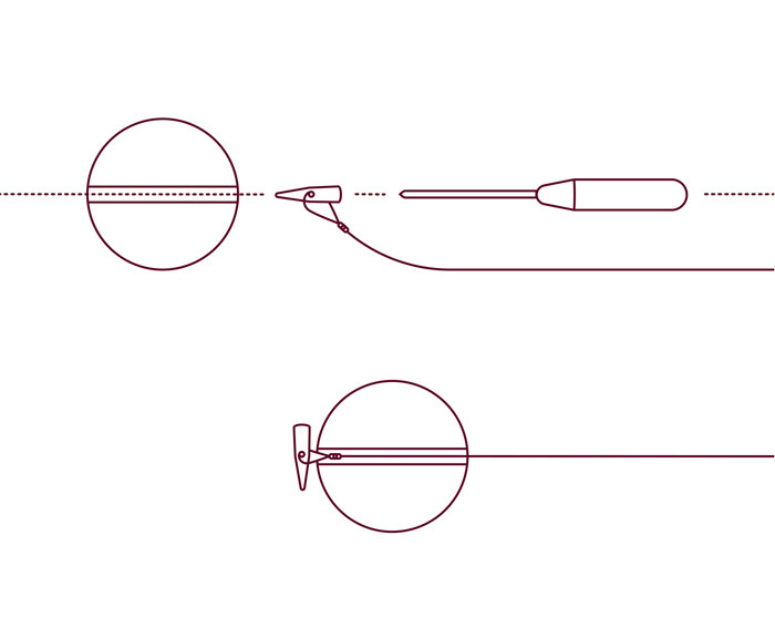 Delphin Nekonečná zarážka Q-STOP transparentní + oranžová /7mm