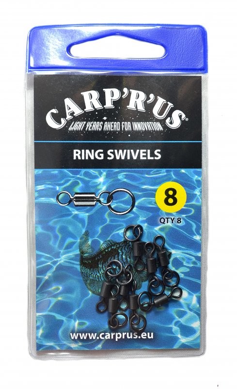 Carp´R´Us Obatlíky s koužkem Ring Swivel #8 /8 ks