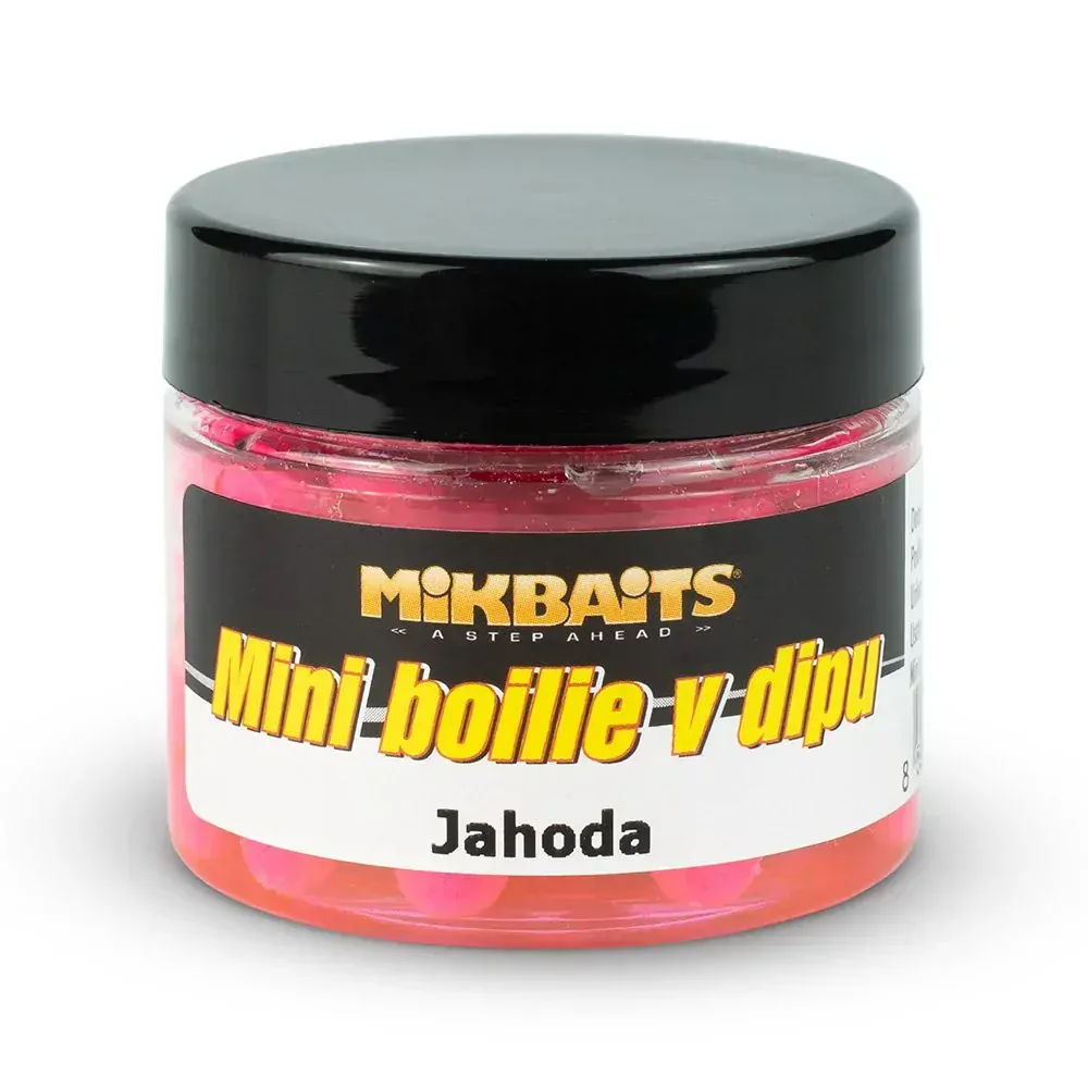 Mikbaits Mini boilie v dipu Jahoda 50ml