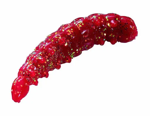 Berkley Gumová nástraha PowerBait Honey worm Red/Gliter 2,5cm/55 ks