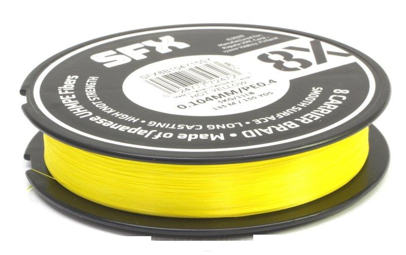 Sufix Splétaná šňůra SFX 8X žlutá 0,148mm/7,7kg/135m