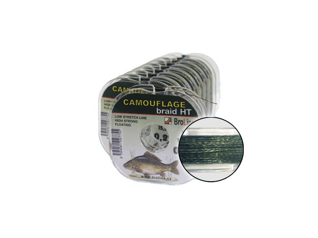 Broline Návazcová šňůrka Camouflage Braid HT 0,20mm/14,2kg/10m