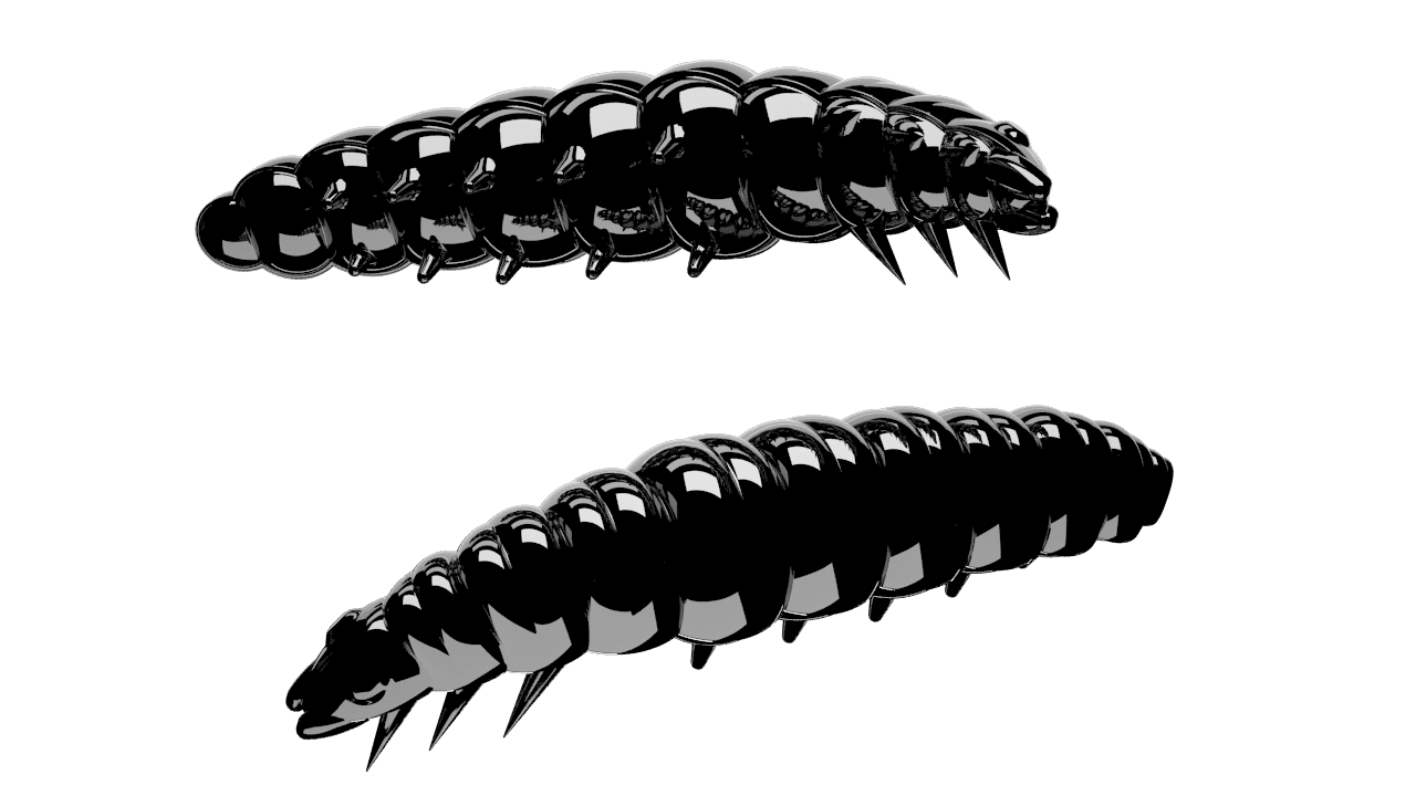 Libra Lures Larva 30 - Black (Cheese) /15 ks