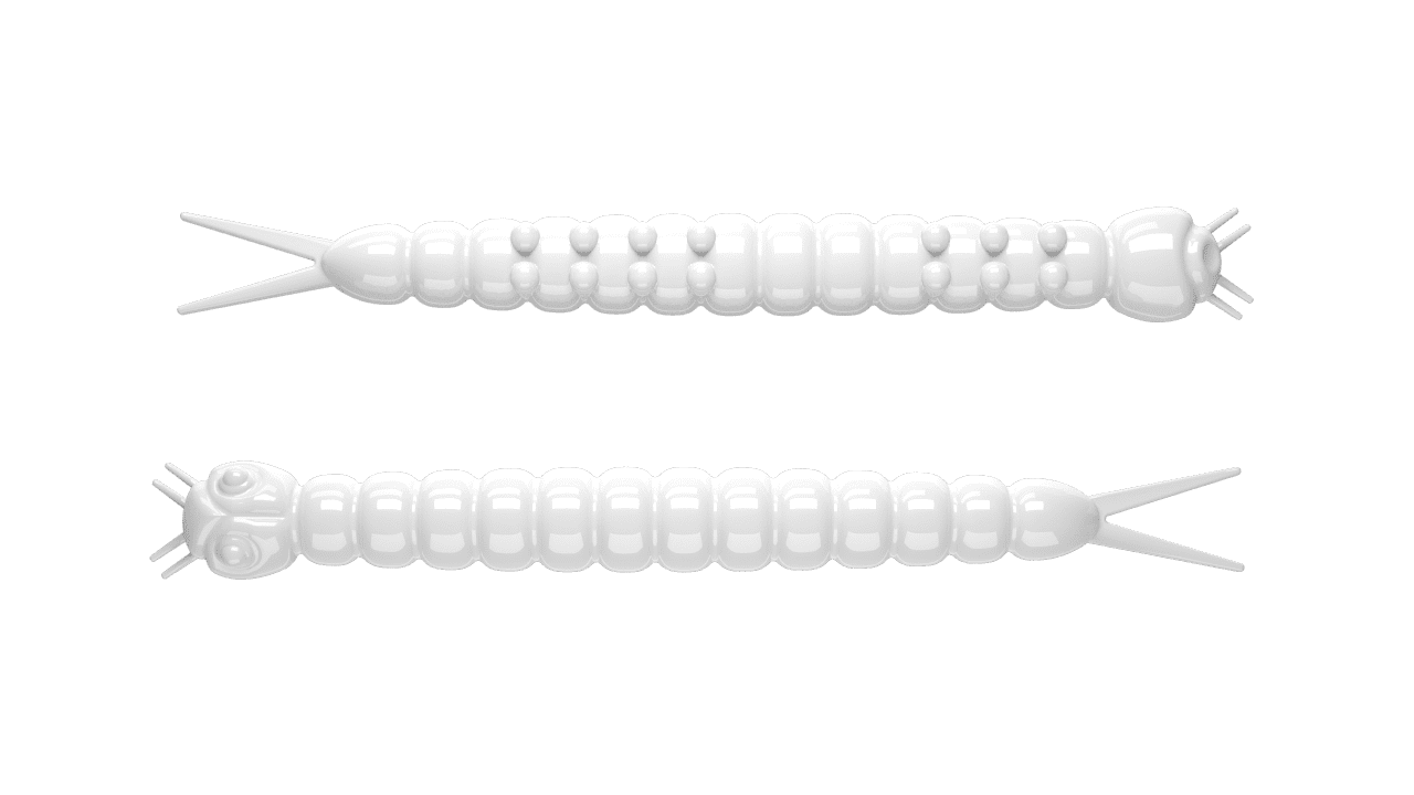 Libra Lures Slight Worm 38 - White (Cheese) /15 ks