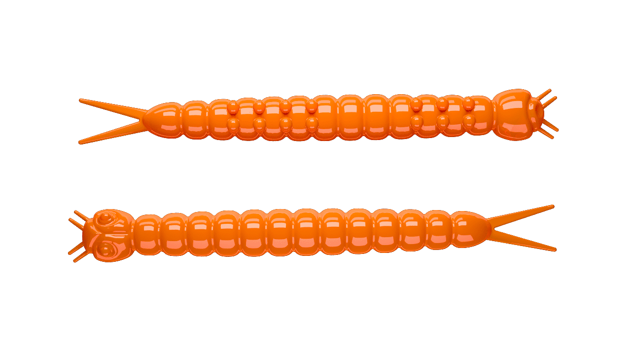 Libra Lures Slight Worm 38 - Hot Orange (Cheese) /15 ks