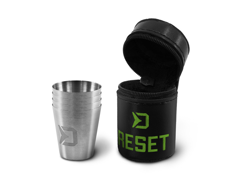 Delphin Set nerezových pohárků RESET 4v1 4x30ml