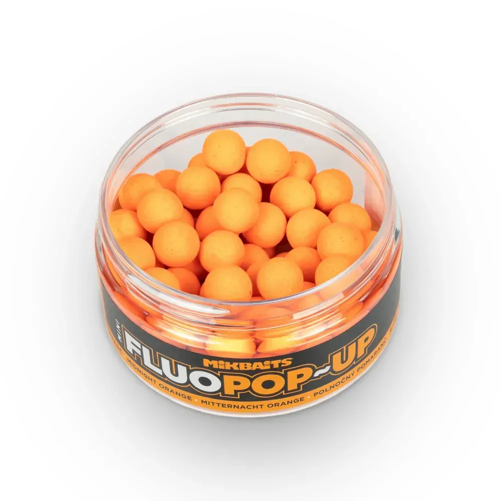 Mikbaits Mini Plovoucí boilie fluo Půlnoční pomeranč 10mm/100ml