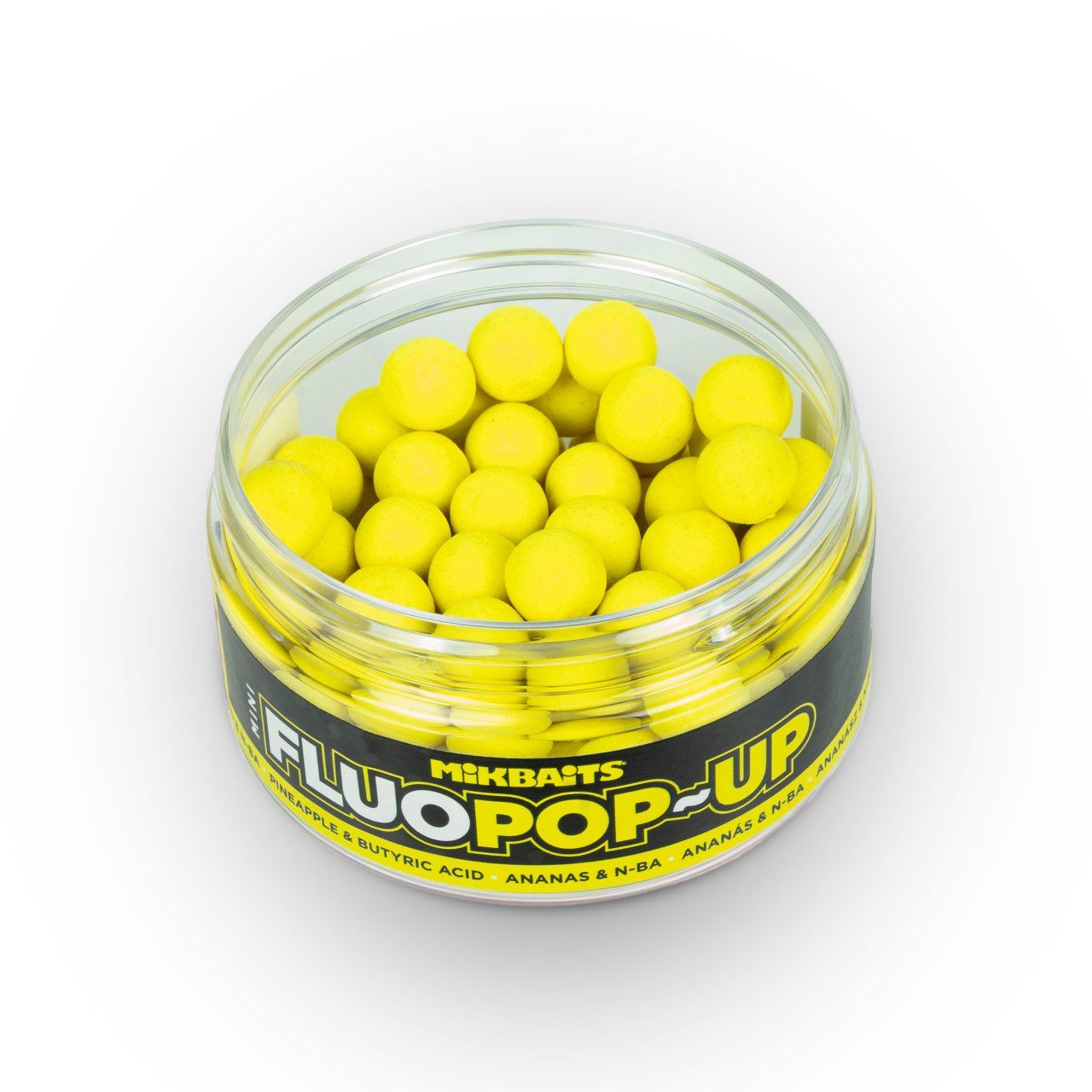 Mikbaits Mini Plovoucí boilie fluo Ananas N-BA 10mm/100ml
