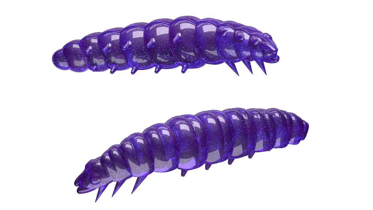 Libra Lures Larva 30 - Purple with Glitter (Cheese) /15 ks
