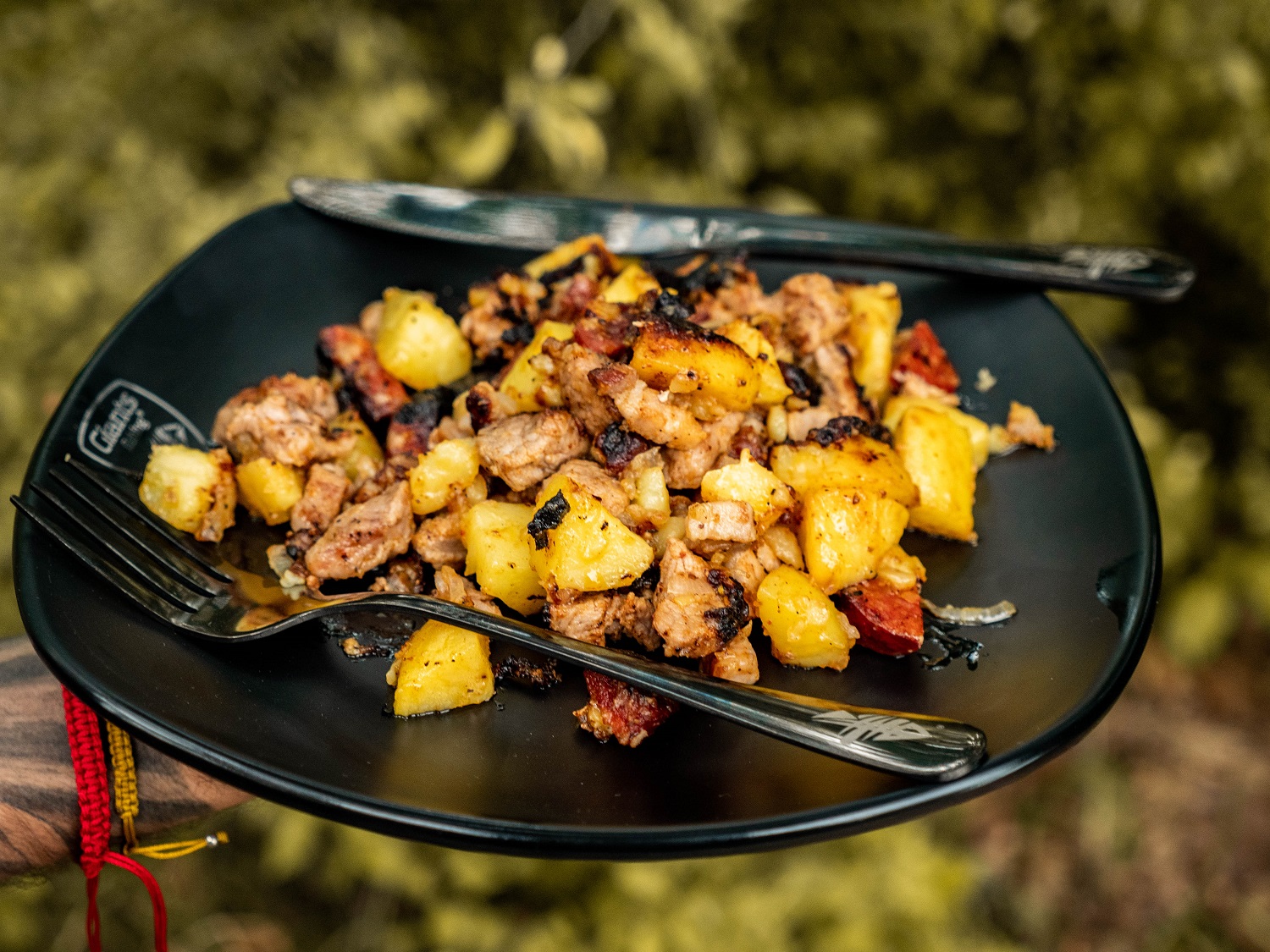 Giants fishing Sada příboru černy nerez Cutlery SS 410 4pc set