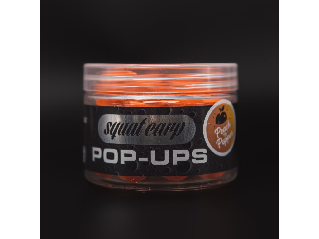 Squat Carp Pop-up boilies Peach & Pepper 12mm/60g