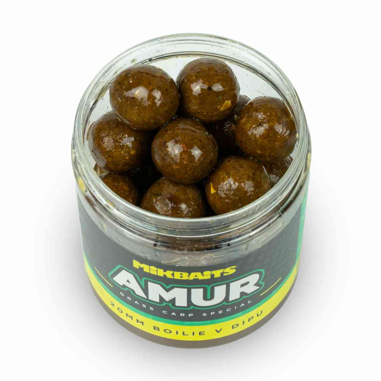 Mikbaits Amur range boilie v dipu Amur 16mm/250ml