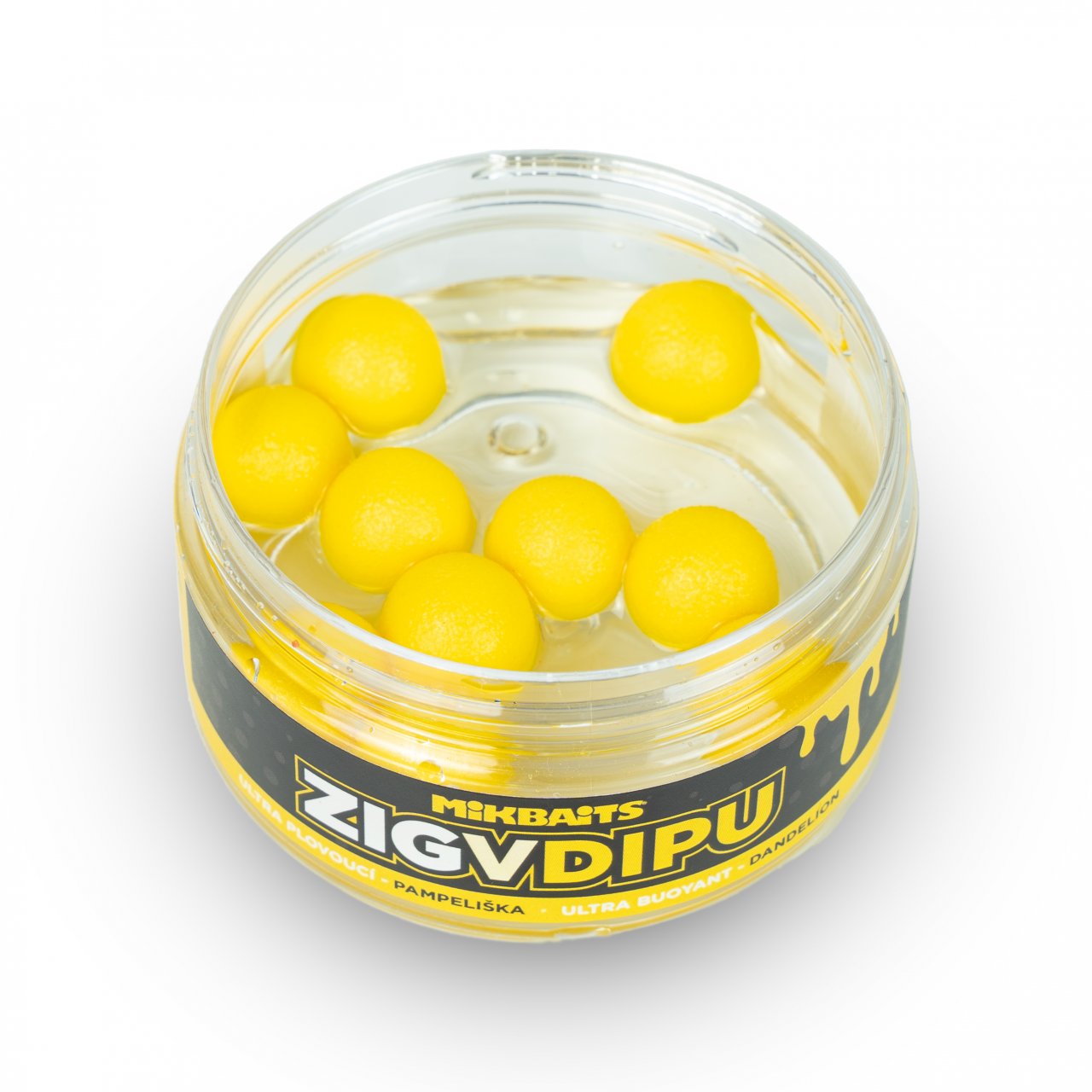 Mikbaits Zig ultra plovoucí v dipu Pampeliška 15mm