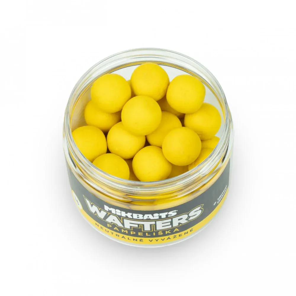 Mikbaits Vyvážené boilie Wafters Pampeliška 16mm/150ml