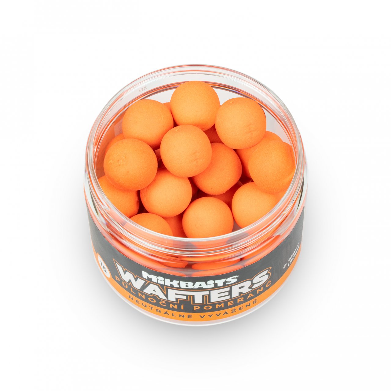 Mikbaits Vyvážené boilie Wafters Půlnoční pomeranč 16mm/150ml