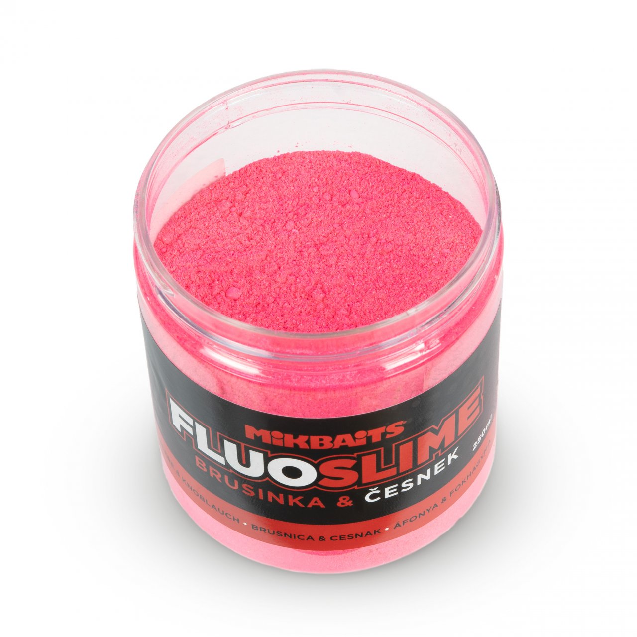 Mikbaits Fluo slime obalovací dip Brusinka Česnek 100g