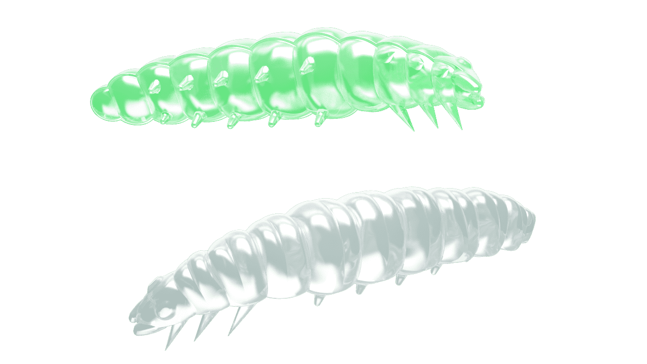 Libra Lures Larva 30 - Glow UV green (Cheese) /15 ks