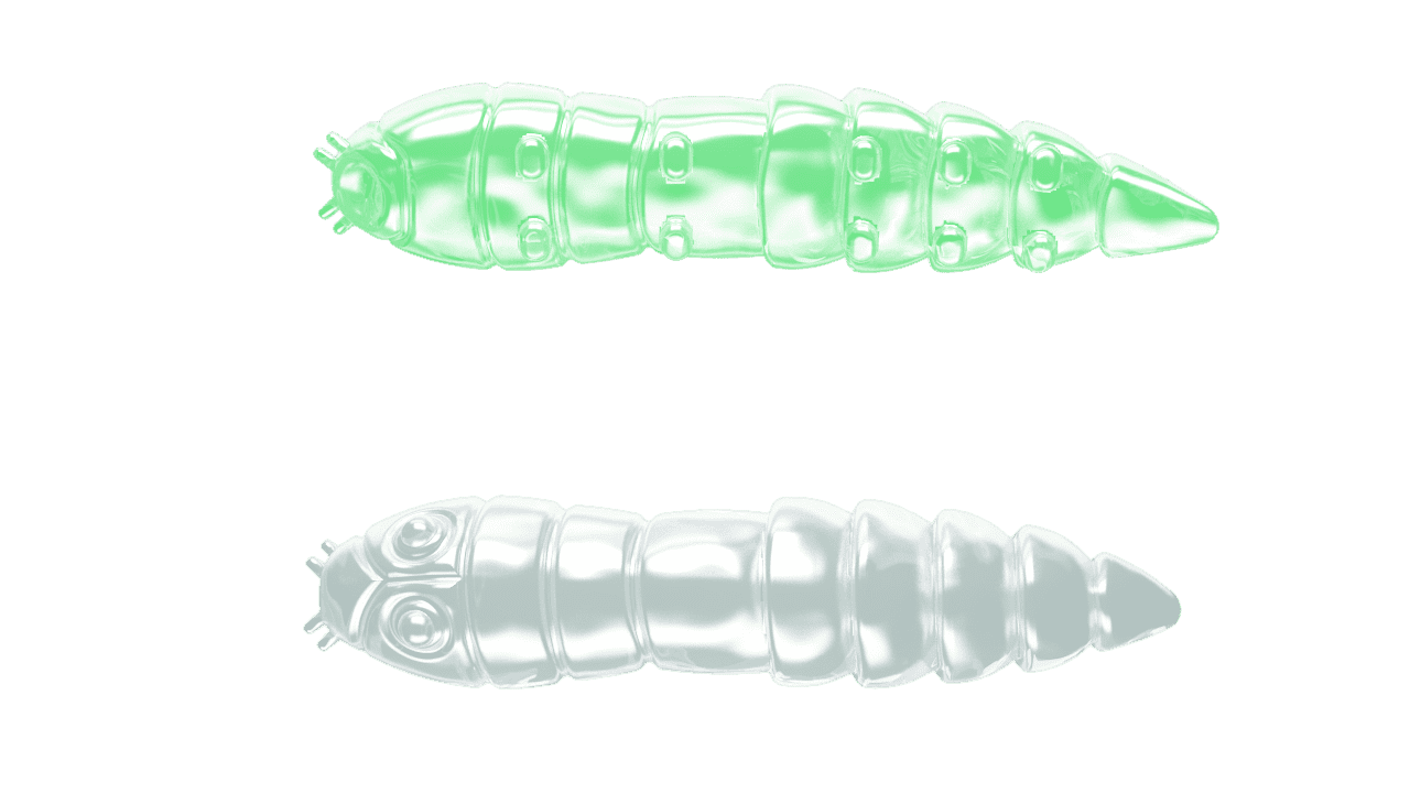 Libra Lures Kukolka 27 - Glow UV green (Cheese) /15 ks