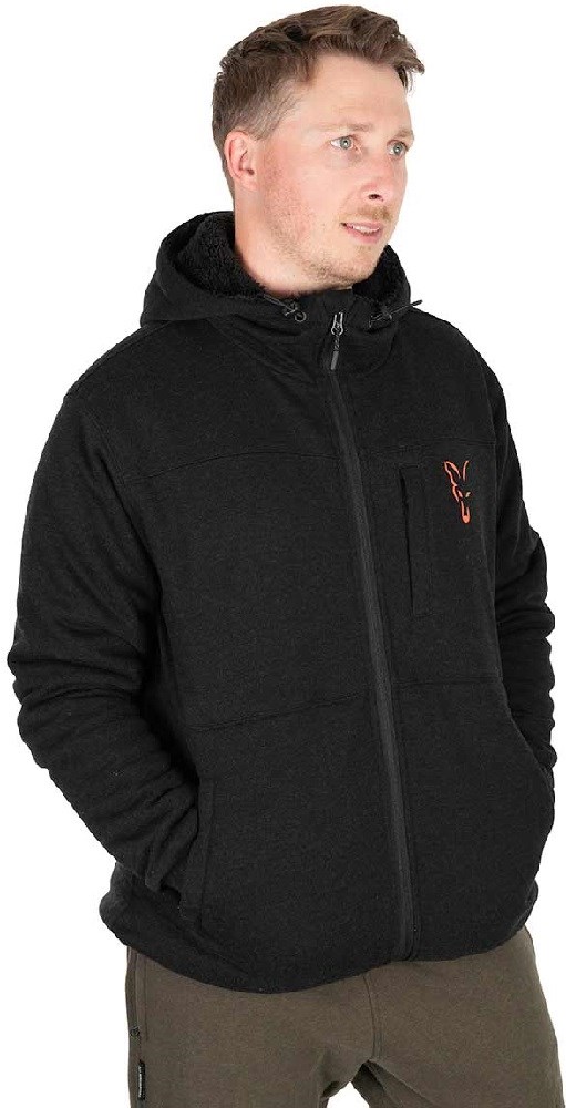 Fox Mikina Collection Sherpa Jacket Black Orange vel. M