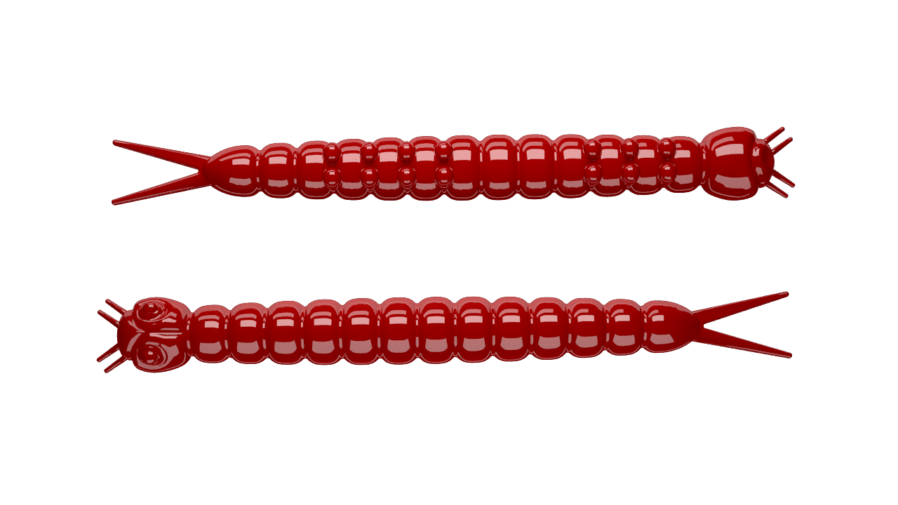 Libra Lures Slight Worm 38 - Red (Cheese) /15 ks