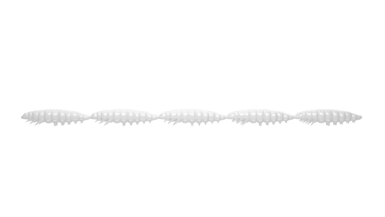 Libra Lures Larva Multi 5x25 - White (Cheese) /5x5 ks