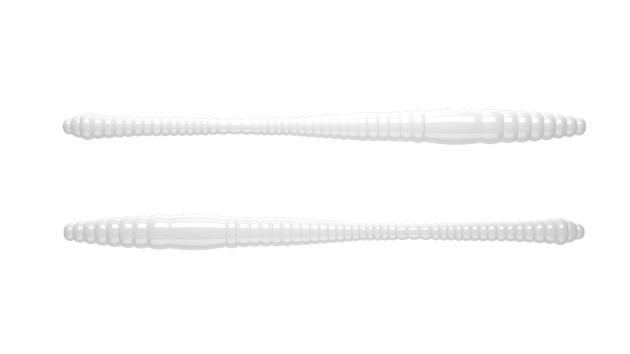 Libra Lures Dying Worm 70 - White (Cheese) /15 ks