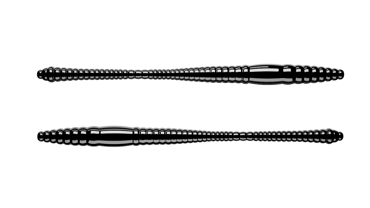 Libra Lures Dying Worm 70 - Black (Cheese) /15 ks