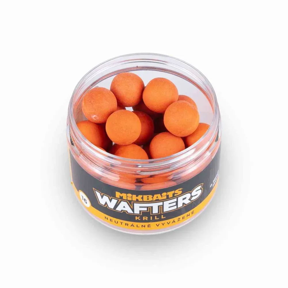 Mikbaits Vyvážené boilie Wafters Krill 16mm/150ml
