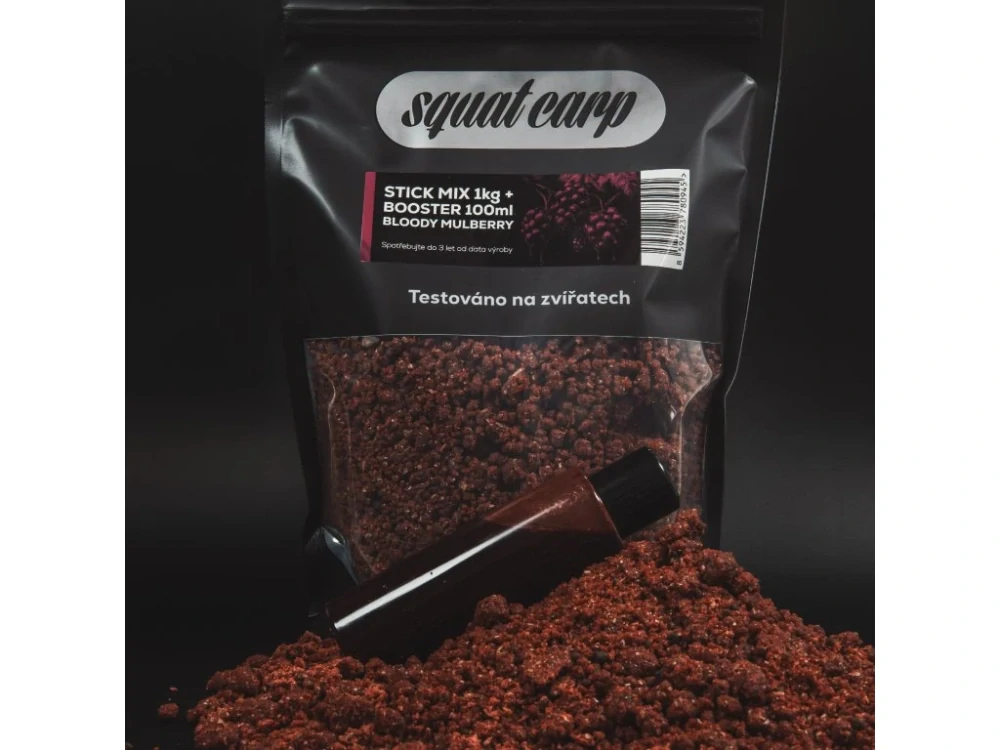 Squat Carp Stick mix Bloody Mulberry 1kg + booster 100ml