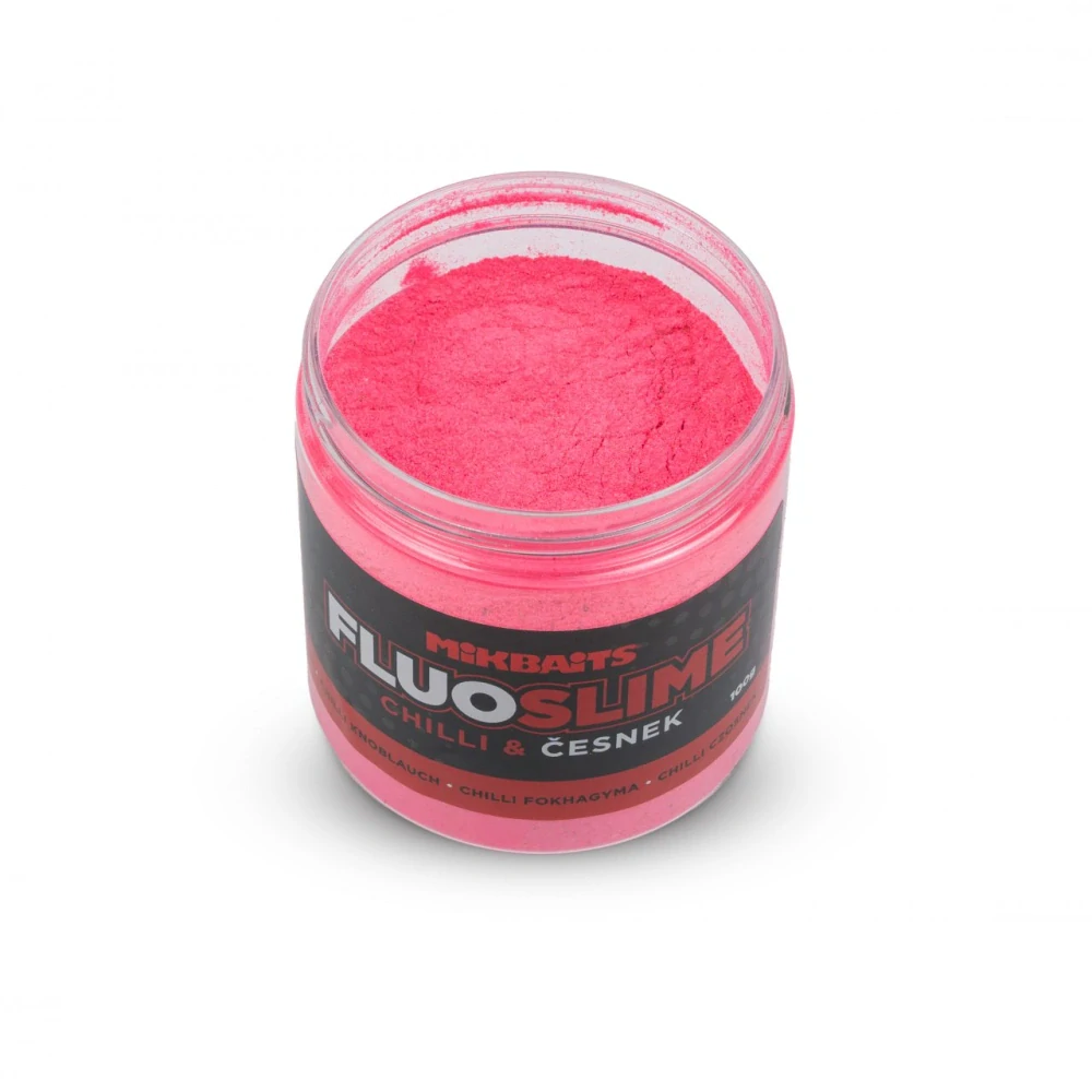 Mikbaits Fluo slime obalovací Chilli Česnek 100g