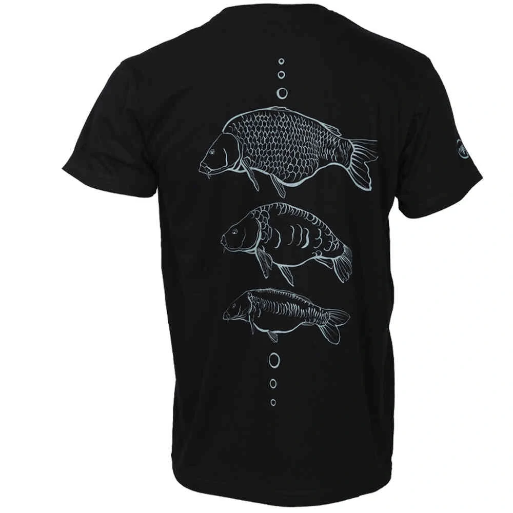 Giants fishing Tričko Černé tři kapři vel. XXL
