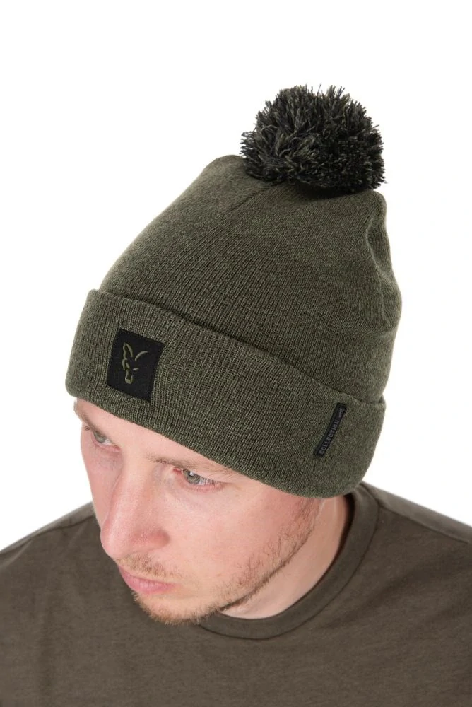 Fox Čepice Collection Bobble Hat Green Black