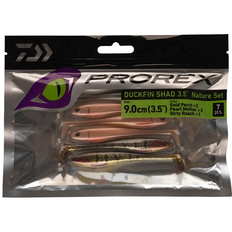 Daiwa Gumová nástraha Prorex DuckFin Nature Mix 9cm/7 ks
