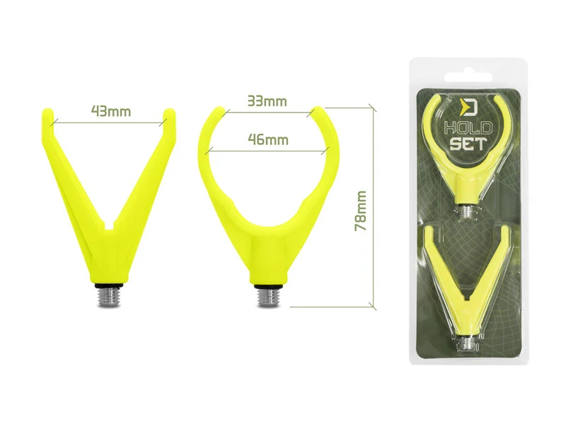 Delphin Sada rohatinek HoldSET Uni V+U fluo žlutá