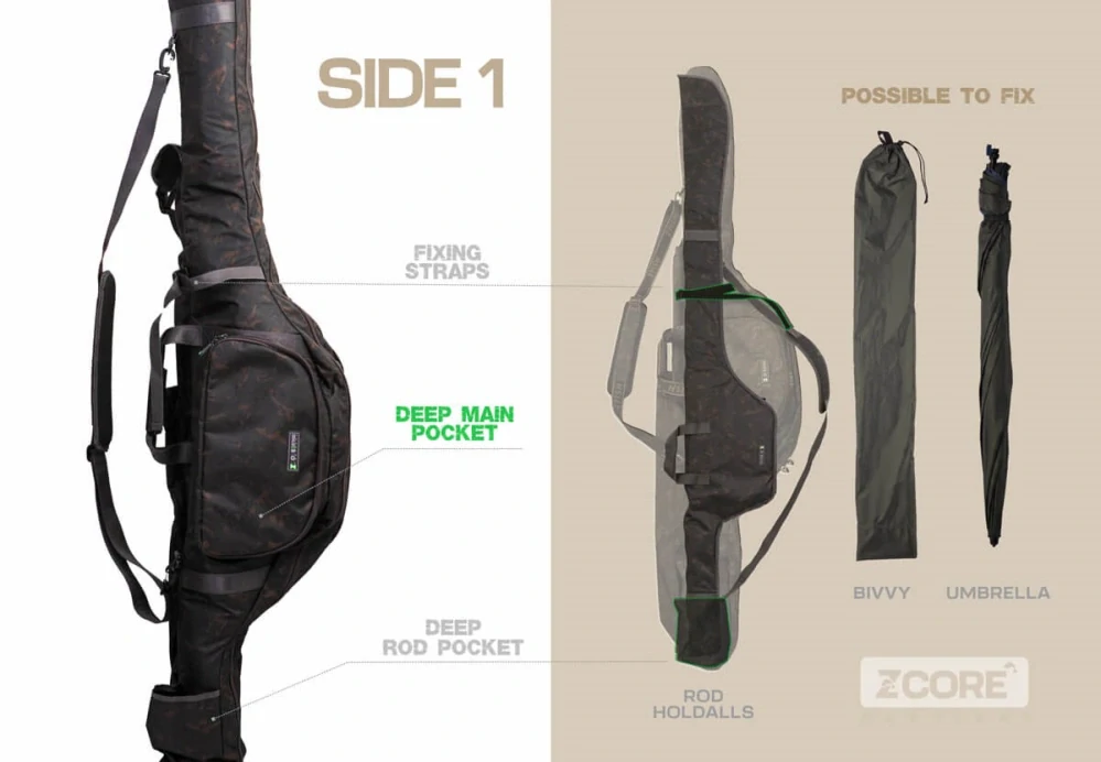 Zfish Pouzdro na 2 pruty Z-Core Elite Carp Holdall 2 Rods 12ft 195cm